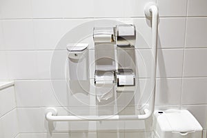 Toilet Paper with grab bars for elderly