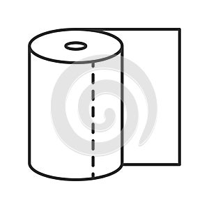 Toilet paper icon or logo line art style