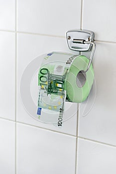 Toilet paper made of money