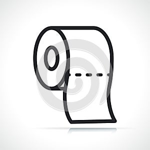 Toilet paper napkins line icon