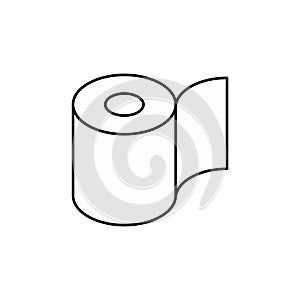 Toilet paper roll icon. Symbol for packing. Vector illustration