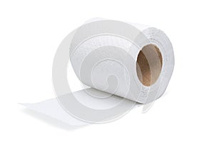 Toilet paper roll isolated on
