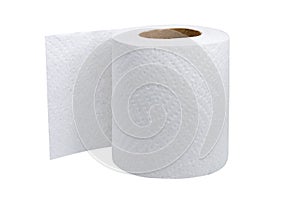 Toilet paper roll isolated on