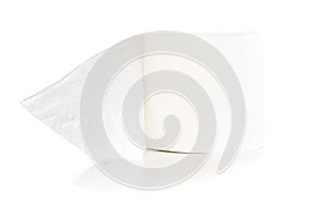 Toilet paper roll isolated on white background