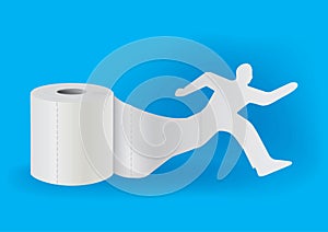 Toilet paper with running man