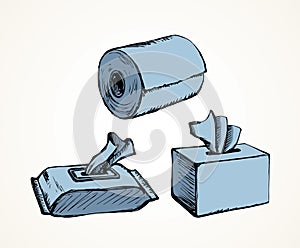 Toilet paper. Vector drawing
