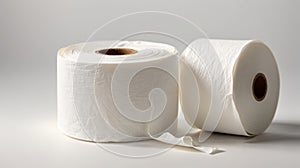 Toilet paper on a white background. Isolated