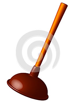 Toilet plunger vector