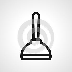 Toilet Plunger line icon. Toilet Plunger linear outline icon