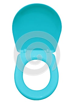 Toilet seat isolated - light blue
