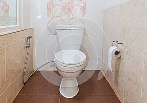 Toilet seat and paper