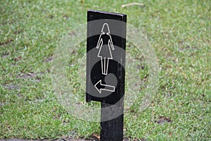 Toilet sign direction