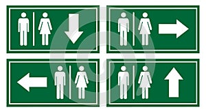 Toilet signage vector set