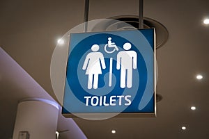 Toilet signs and icons in at airport