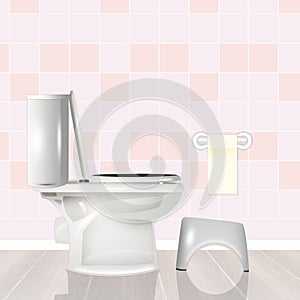Toilet and squatty potty