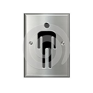 Toilet symbol man rectangle