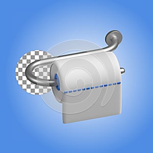 Toilet Tissue in 3d icon illustration