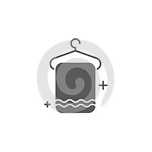 Toilet towel vector icon symbol isolated on white background