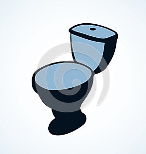 Toilet. Vector drawing