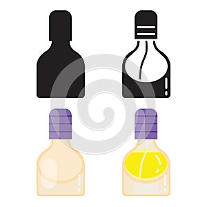 Toilet Water in Perfume Bottle Flat Icons