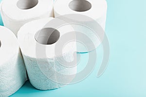 Toilet white paper close-up