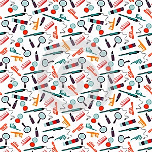 Toiletries background Abstract colorful seamless background pattern