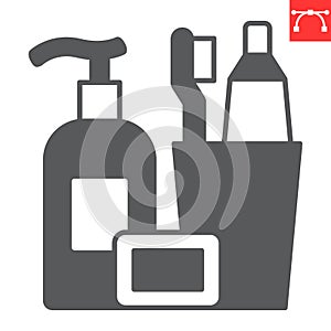 Toiletries glyph icon