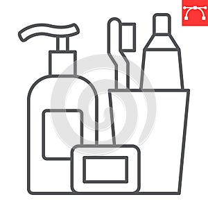 Toiletries line icon