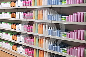 Toiletries retail shelves