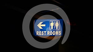 Toilets Sign board at pub