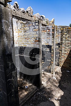 Toilettes at World War II fortification ruins Gibraltar