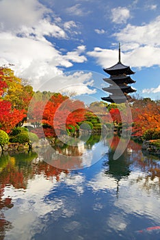 Toji Pagoda in Kyoto, Japan