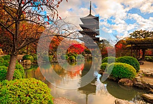 Toji Temple by night, Kyoto Japan