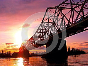 Tok River bridge in Alaska photo