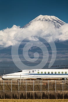 Tokaido Shinkansen with Mountain Fuji