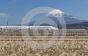 Tokaido Shinkansen with Mountain Fuji