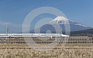 Tokaido Shinkansen with Mountain Fuji