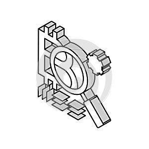 token development ico isometric icon vector illustration