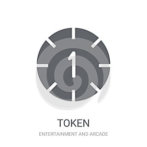 Token icon. Trendy Token logo concept on white background from E