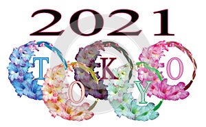 Tokio Olympic games 2021 illustration photo