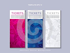 Tokyo 2025 Olympic and Paralympics Games. Abstract geometric modern design tickets backgrounds set vector template