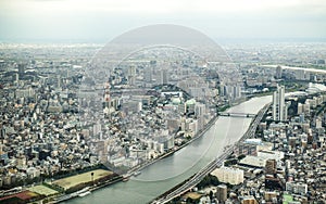 Tokyo bird eye view