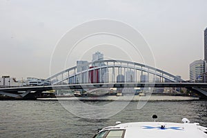 Tokyo. Bridge over the Sumida river.