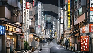 tokyo city in the night, street at night, night scene, city in the night