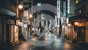 tokyo city in the night, street at night, night scene, city in the night