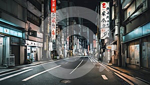 tokyo city in the night, street at night, night scene, city in the night