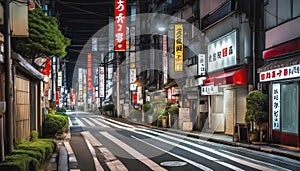 tokyo city in the night, street at night, night scene, city in the night