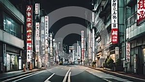 tokyo city in the night, street at night, night scene, city in the night