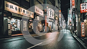 tokyo city in the night, street at night, night scene, city in the night