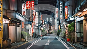 tokyo city in the night, street at night, night scene, city in the night